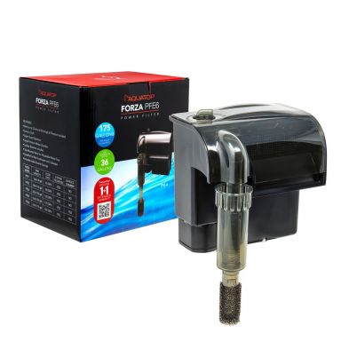AQUATOP Forza 175 GPH Power Filter for up to 36 Gallon Aquariums, Advanced Filtration Design, PFE-6